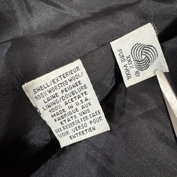 Vintage Talbots‎ Double Breasted Midi Skirt Suit Size 10 8 Wool Gold Button Read - Picture 11 of 16